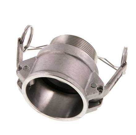 Acoplamiento de acero inoxidable Camlock DN 50 (2'') R 2'' rosca macho tipo B MIL-C-27487