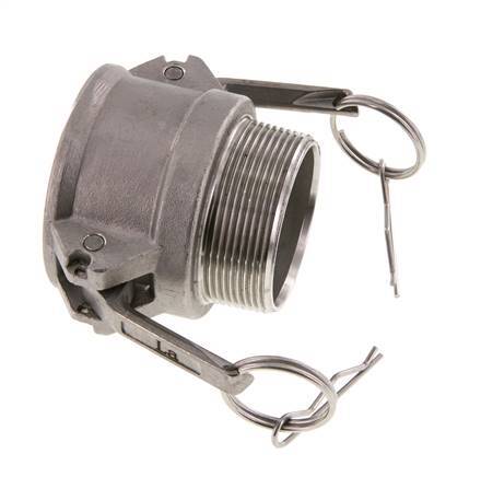 Acoplamiento de acero inoxidable Camlock DN 50 (2'') R 2'' rosca macho tipo B MIL-C-27487
