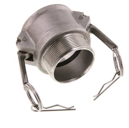 Acoplamiento de acero inoxidable Camlock DN 50 (2'') R 2'' rosca macho tipo B MIL-C-27487