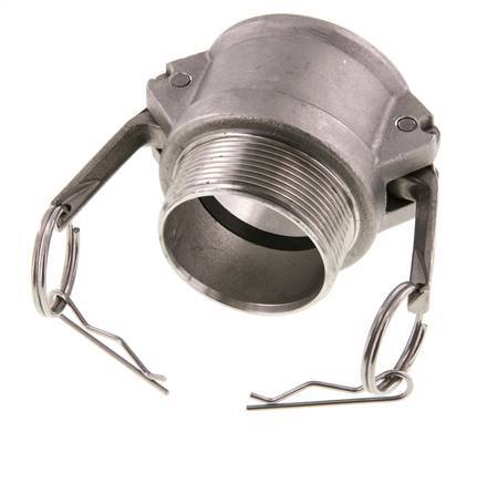 Acoplamiento de acero inoxidable Camlock DN 50 (2'') R 2'' rosca macho tipo B MIL-C-27487