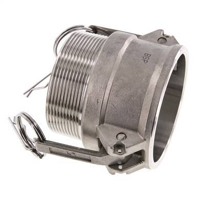 Acoplamiento de acero inoxidable Camlock DN 60 (2 1/2'') R 2 1/2'' Rosca Macho Tipo B MIL-C-27487
