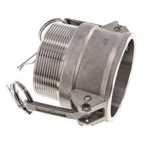 Acoplamiento de acero inoxidable Camlock DN 60 (2 1/2'') R 2 1/2'' Rosca Macho Tipo B MIL-C-27487
