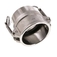 Acoplamiento de acero inoxidable Camlock DN 60 (2 1/2'') R 2 1/2'' Rosca Macho Tipo B MIL-C-27487