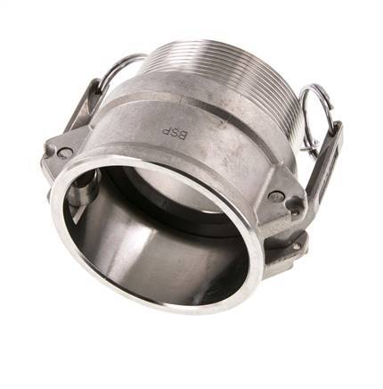 Acoplamiento de acero inoxidable Camlock DN 60 (2 1/2'') R 2 1/2'' Rosca Macho Tipo B MIL-C-27487