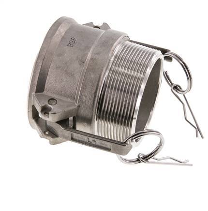 Acoplamiento de acero inoxidable Camlock DN 60 (2 1/2'') R 2 1/2'' Rosca Macho Tipo B MIL-C-27487