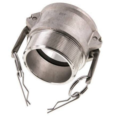 Acoplamiento de acero inoxidable Camlock DN 60 (2 1/2'') R 2 1/2'' Rosca Macho Tipo B MIL-C-27487