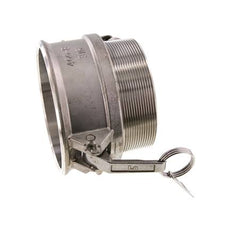 Acoplamiento de acero inoxidable Camlock DN 90 (4'') R 4'' rosca macho tipo B MIL-C-27487