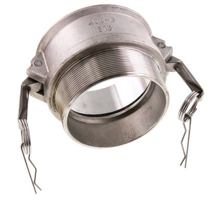 Acoplamiento de acero inoxidable Camlock DN 90 (4'') R 4'' rosca macho tipo B MIL-C-27487