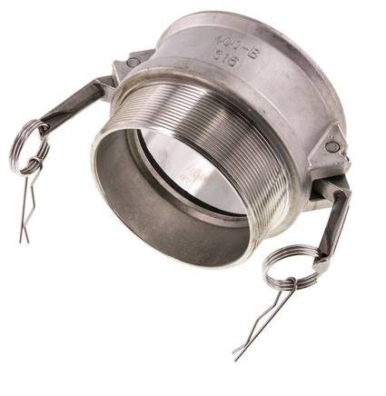 Acoplamiento de acero inoxidable Camlock DN 90 (4'') R 4'' rosca macho tipo B MIL-C-27487
