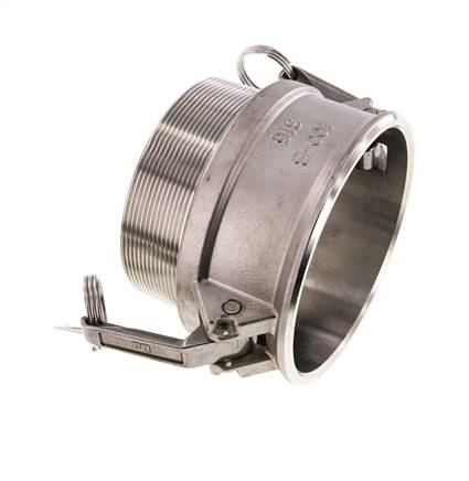 Acoplamiento de acero inoxidable Camlock DN 90 (4'') R 4'' rosca macho tipo B MIL-C-27487