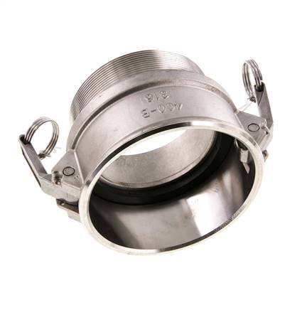 Acoplamiento de acero inoxidable Camlock DN 90 (4'') R 4'' rosca macho tipo B MIL-C-27487