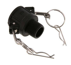 Acoplamiento de polipropileno Camlock DN 20 (3/4'') R 3/4'' rosca macho tipo B MIL-C-27487