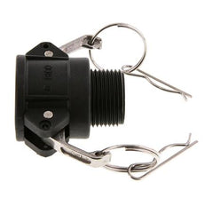 Acoplamiento de polipropileno Camlock DN 25 (1'') R 1'' rosca macho Tipo B MIL-C-27487