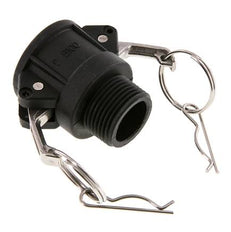 Acoplamiento de polipropileno Camlock DN 25 (1'') R 1'' rosca macho Tipo B MIL-C-27487