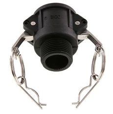 Acoplamiento de polipropileno Camlock DN 25 (1'') R 1'' rosca macho Tipo B MIL-C-27487