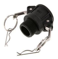 Acoplamiento de polipropileno Camlock DN 25 (1'') R 1'' rosca macho Tipo B MIL-C-27487