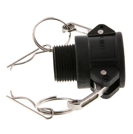 Acoplamiento de polipropileno Camlock DN 25 (1'') R 1'' rosca macho Tipo B MIL-C-27487