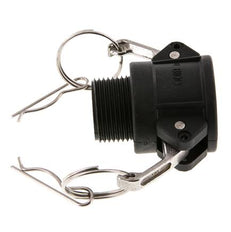 Acoplamiento de polipropileno Camlock DN 25 (1'') R 1'' rosca macho Tipo B MIL-C-27487