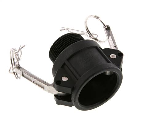 Acoplamiento de polipropileno Camlock DN 32 (1 1/4'') R 1 1/4'' Rosca Macho Tipo B MIL-C-27487
