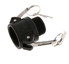 Acoplamiento de polipropileno Camlock DN 32 (1 1/4'') R 1 1/4'' Rosca Macho Tipo B MIL-C-27487