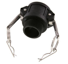 Acoplamiento de polipropileno Camlock DN 32 (1 1/4'') R 1 1/4'' Rosca Macho Tipo B MIL-C-27487
