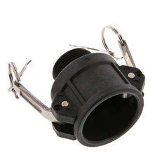 Acoplamiento de polipropileno Camlock DN 40 (1 1/2'') R 1 1/4'' rosca macho tipo B MIL-C-27487