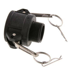 Acoplamiento de polipropileno Camlock DN 40 (1 1/2'') R 1 1/4'' rosca macho tipo B MIL-C-27487