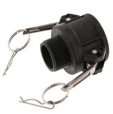 Acoplamiento de polipropileno Camlock DN 40 (1 1/2'') R 1 1/4'' rosca macho tipo B MIL-C-27487
