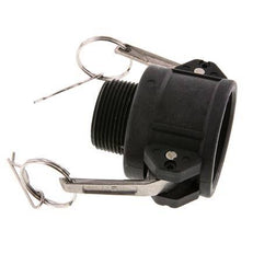 Acoplamiento de polipropileno Camlock DN 40 (1 1/2'') R 1 1/4'' rosca macho tipo B MIL-C-27487