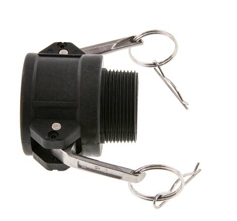 Acoplamiento de polipropileno Camlock DN 40 (1 1/2'') R 1 1/2'' rosca macho tipo B MIL-C-27487