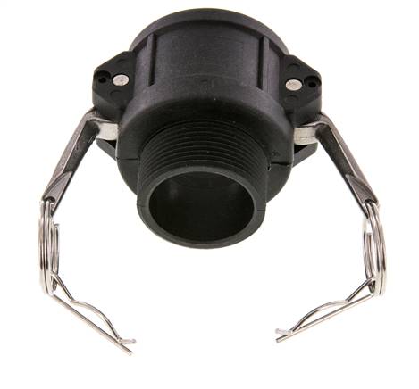 Acoplamiento de polipropileno Camlock DN 40 (1 1/2'') R 1 1/2'' rosca macho tipo B MIL-C-27487