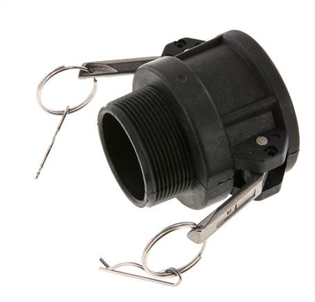 Acoplamiento de polipropileno Camlock DN 50 (2'') R 2'' rosca macho Tipo B MIL-C-27487