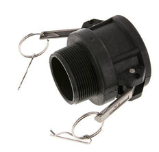 Acoplamiento de polipropileno Camlock DN 50 (2'') R 2'' rosca macho Tipo B MIL-C-27487