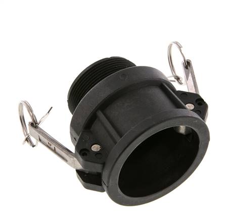 Acoplamiento de polipropileno Camlock DN 50 (2'') R 2'' rosca macho Tipo B MIL-C-27487