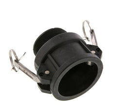 Acoplamiento de polipropileno Camlock DN 50 (2'') R 2'' rosca macho Tipo B MIL-C-27487