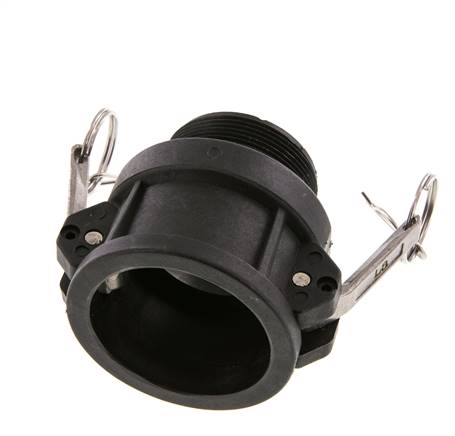 Acoplamiento de polipropileno Camlock DN 50 (2'') R 2'' rosca macho Tipo B MIL-C-27487