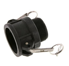 Acoplamiento de polipropileno Camlock DN 50 (2'') R 2'' rosca macho Tipo B MIL-C-27487