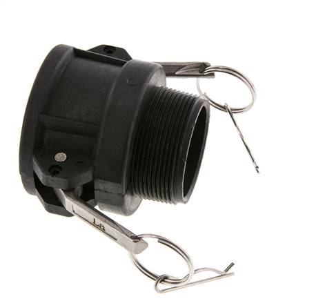 Acoplamiento de polipropileno Camlock DN 50 (2'') R 2'' rosca macho Tipo B MIL-C-27487
