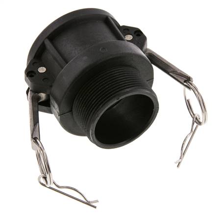Acoplamiento de polipropileno Camlock DN 50 (2'') R 2'' rosca macho Tipo B MIL-C-27487