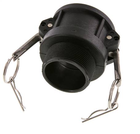 Acoplamiento de polipropileno Camlock DN 50 (2'') R 2'' rosca macho Tipo B MIL-C-27487