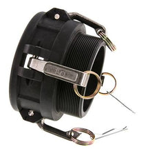 Acoplamiento de polipropileno Camlock DN 90 (4'') R 4'' rosca macho Tipo B MIL-C-27487