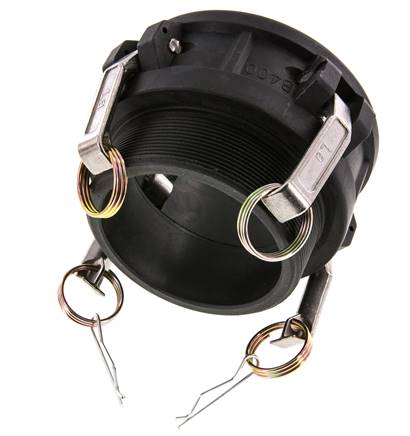 Acoplamiento de polipropileno Camlock DN 90 (4'') R 4'' rosca macho Tipo B MIL-C-27487