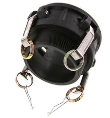Acoplamiento de polipropileno Camlock DN 90 (4'') R 4'' rosca macho Tipo B MIL-C-27487