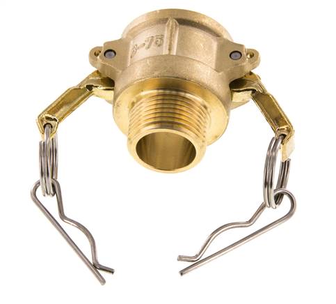 Acoplamiento de latón Camlock DN 20 (3/4'') R 3/4'' rosca macho tipo B MIL-C-27487