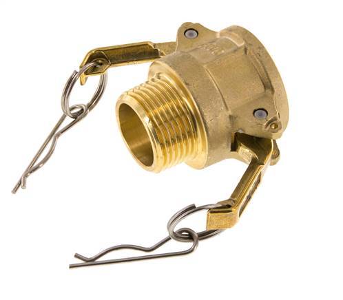 Acoplamiento de latón Camlock DN 25 (1'') R 1'' rosca macho Tipo B MIL-C-27487
