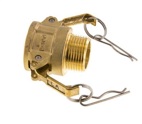 Acoplamiento de latón Camlock DN 25 (1'') R 1'' rosca macho Tipo B MIL-C-27487