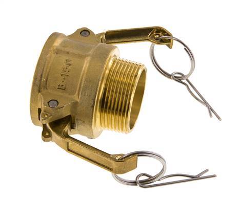 Acoplamiento de latón Camlock DN 40 (1 1/2'') R 1 1/2'' Rosca Macho Tipo B MIL-C-27487