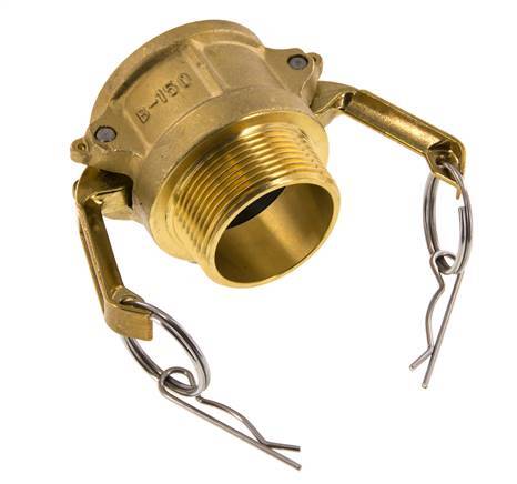 Acoplamiento de latón Camlock DN 40 (1 1/2'') R 1 1/2'' Rosca Macho Tipo B MIL-C-27487
