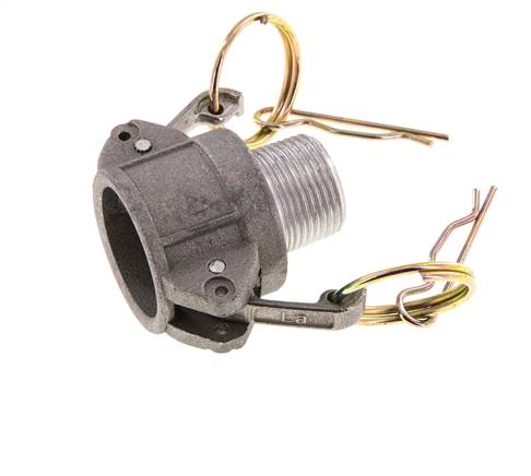 Acoplamiento de aluminio Camlock DN 20 (3/4'') R 3/4'' rosca macho tipo B MIL-C-27487