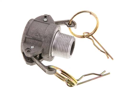 Acoplamiento de aluminio Camlock DN 20 (3/4'') R 3/4'' rosca macho tipo B MIL-C-27487